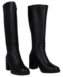 Bota negra con cremallera Porronet Rita 4782