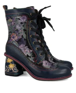 Botines acordonados de piel Laura Vita Evcao 81