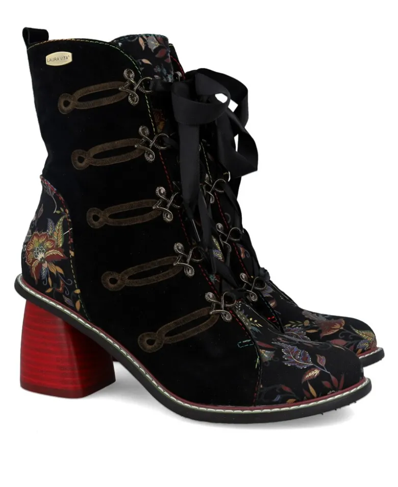 Botines con estampado floral Laura Vita Evcao 01