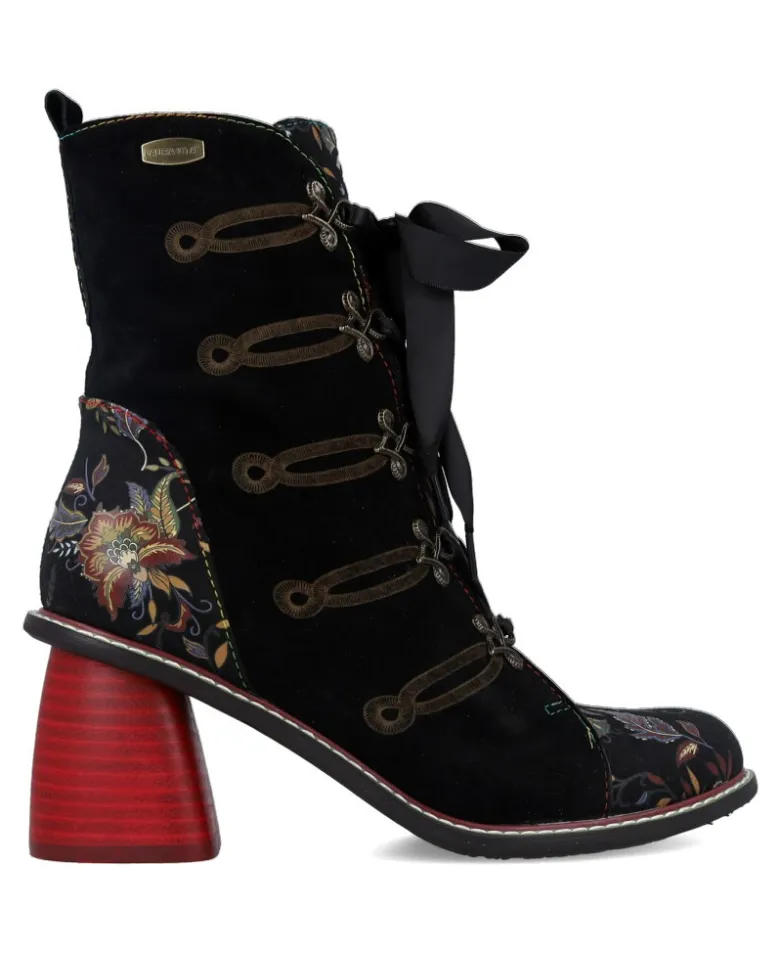 Botines con estampado floral Laura Vita Evcao 01