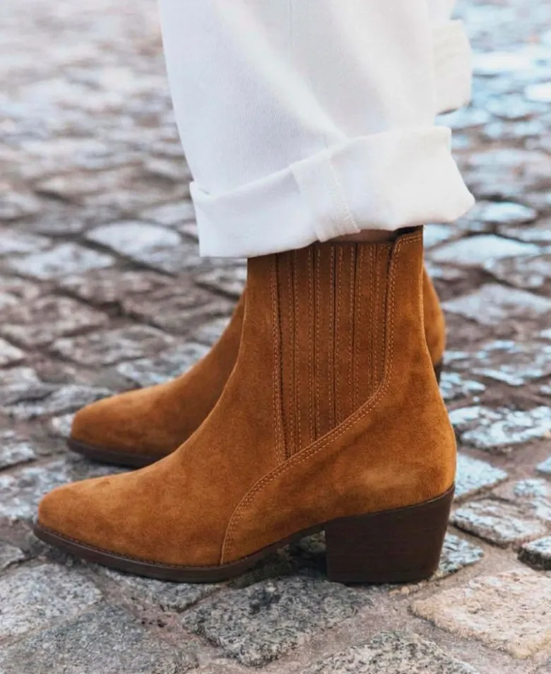 Botines de serraje cowboy Kissia 1019