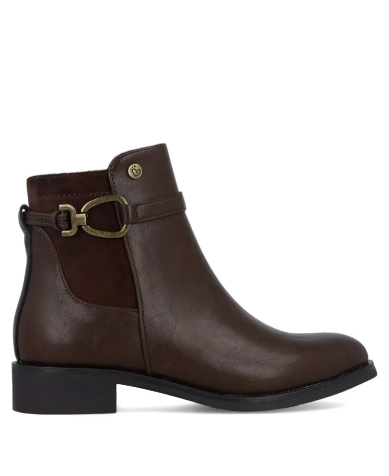 Botines marrón chocolate Amarpies AHI31185
