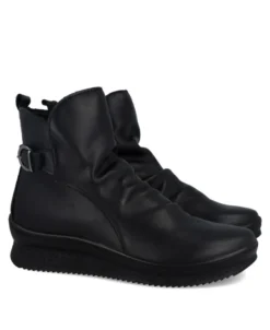 Botines negros con cuña Imac 206180