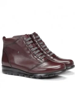 Botínes de piel burdeos Fluchos Susan F0356
