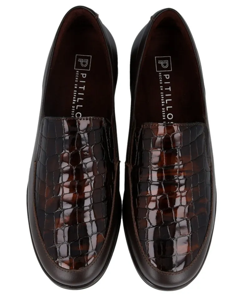 Mocasines de piel para mujer Pitillos 11503