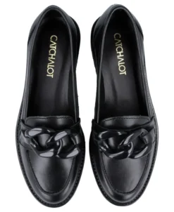 Mocasines negros con cadena Catchalot 5005