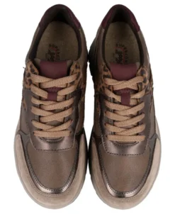 Zapatillas piel con cuña Imac 208228
