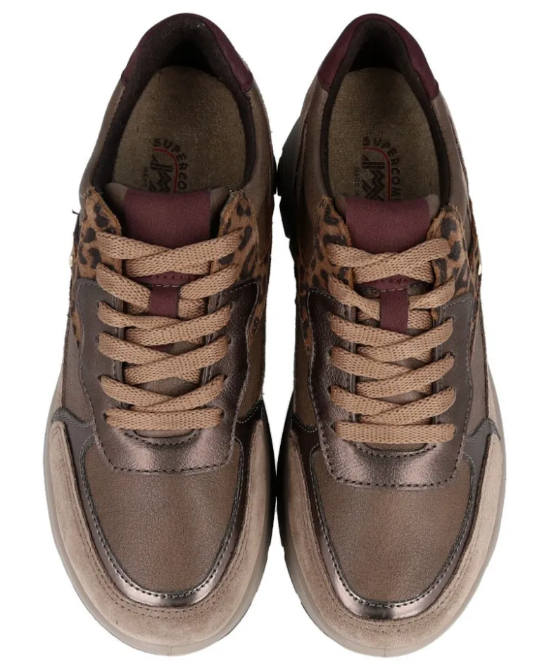 Zapatillas piel con cuña Imac 208228