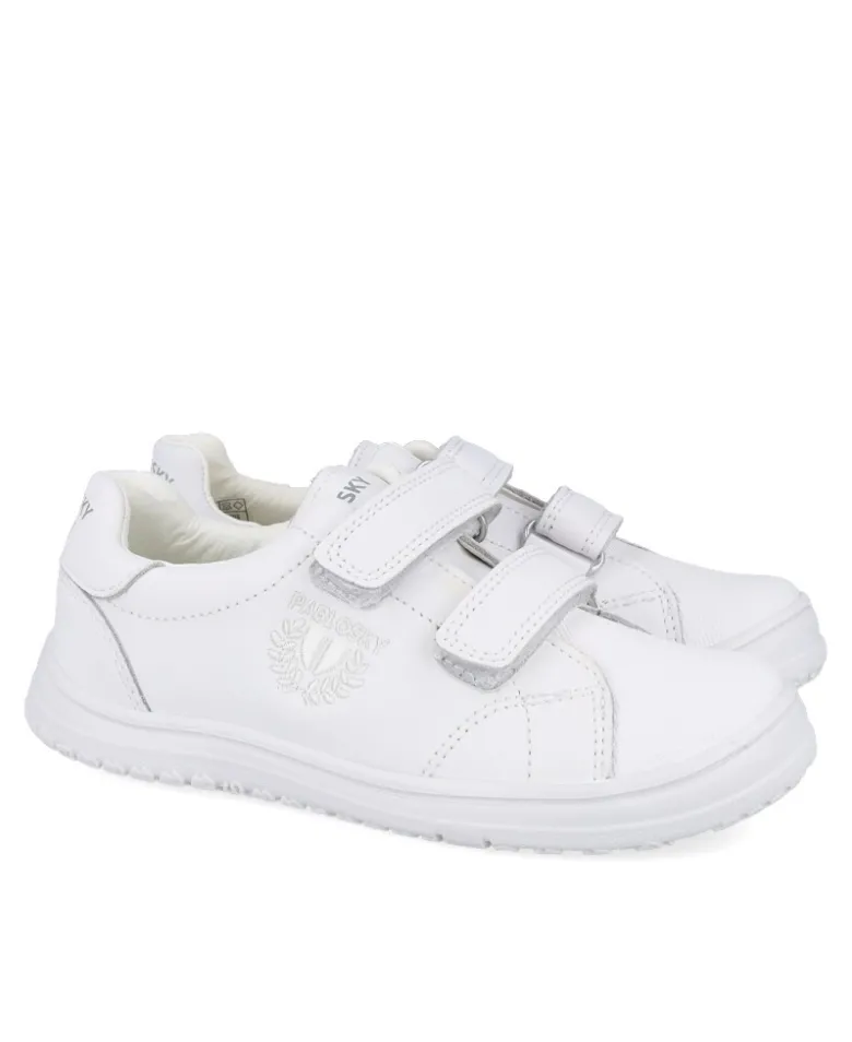 Zapato colegial blanco de piel Pablosky 200000