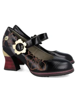 Zapatos de tacón pintados a mano Laura Vita Eleao 01