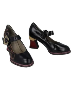 Zapatos de tacón pintados a mano Laura Vita Eleao 01