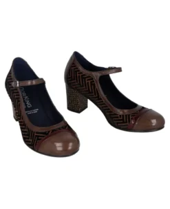 Zapatos estampados de tacón bloque Dorking D8669