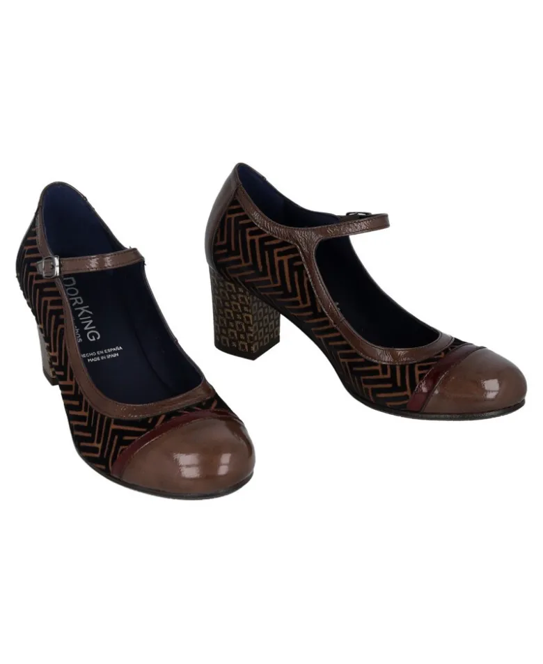 Zapatos estampados de tacón bloque Dorking D8669