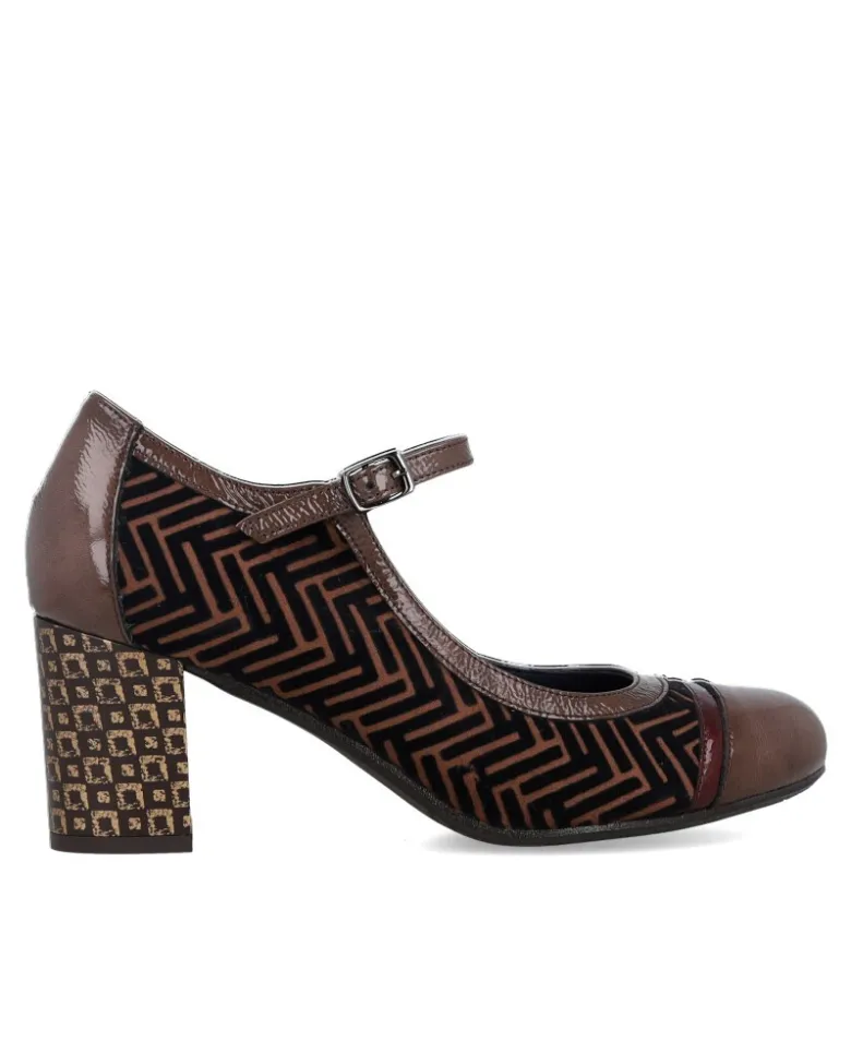 Zapatos estampados de tacón bloque Dorking D8669