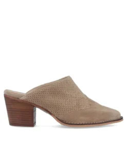 Zuecos para mujer de piel taupe Kissia 420